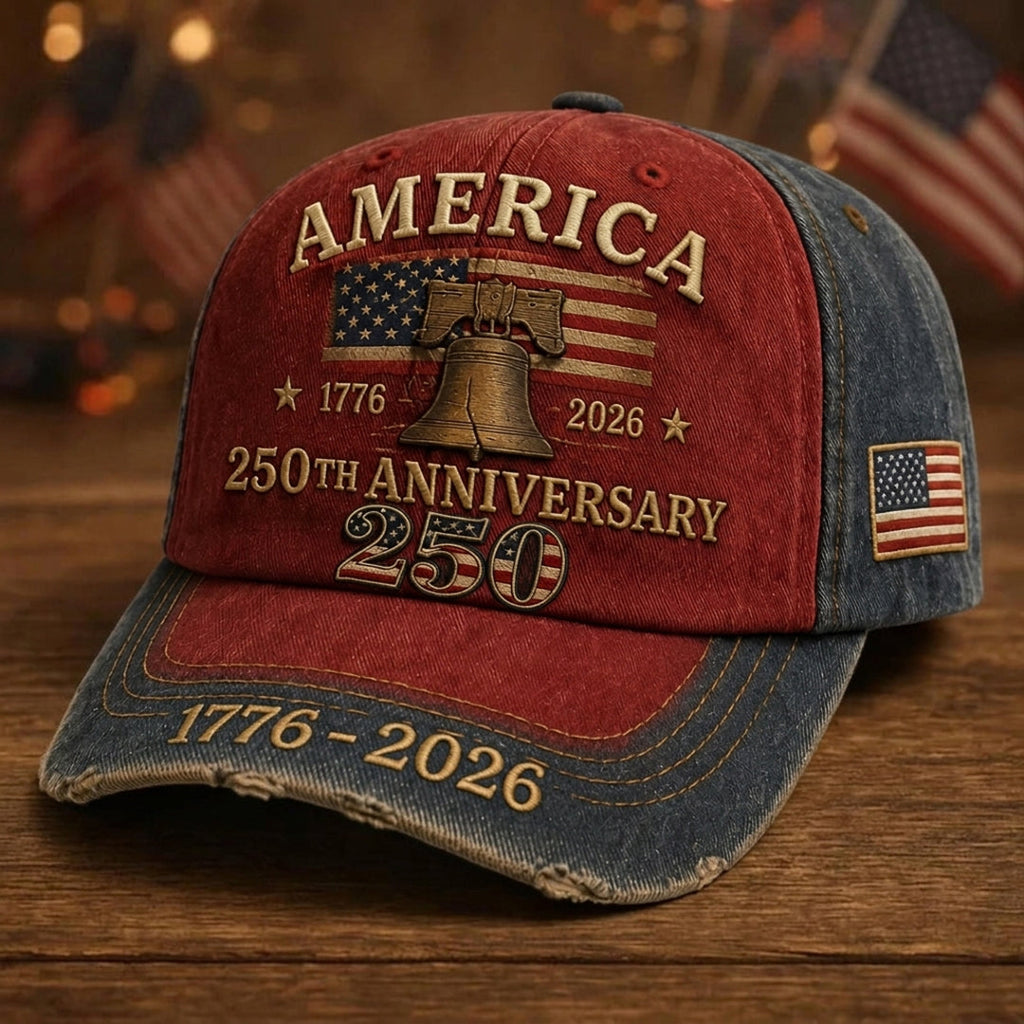 Official 1776–2026 Tribute Design Embroidered Cap 🇺🇸