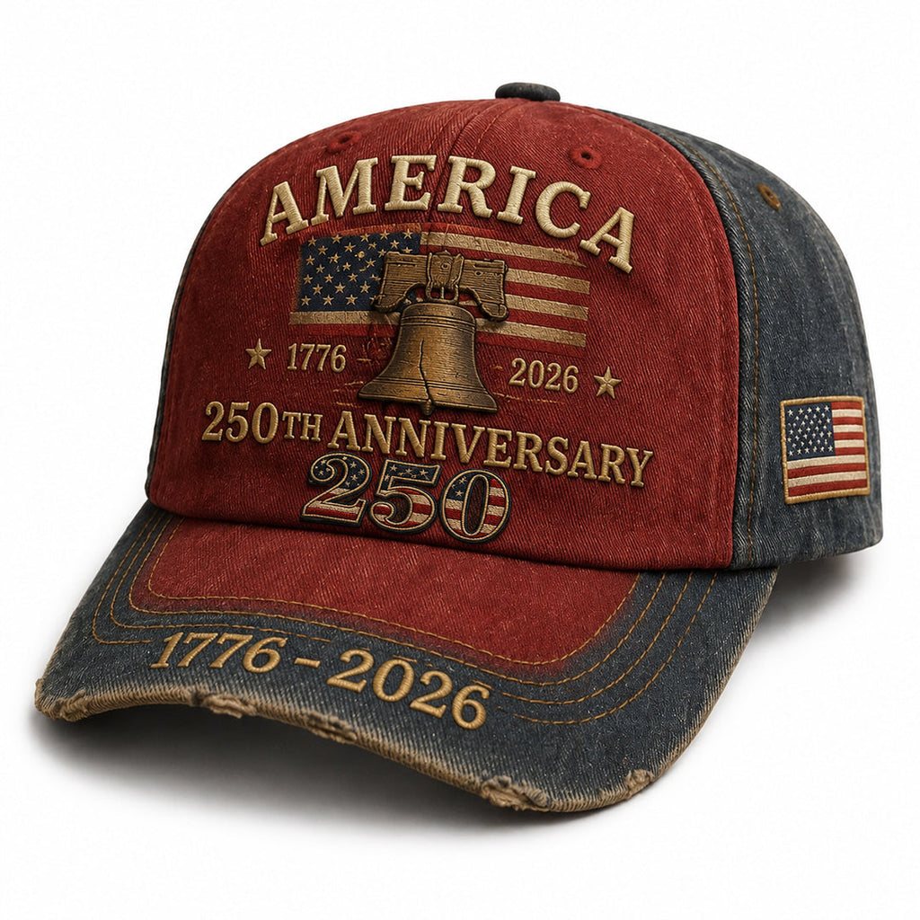 Official 1776–2026 Tribute Design Embroidered Cap 🇺🇸