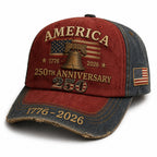 Official 1776–2026 Tribute Design Embroidered Cap 🇺🇸