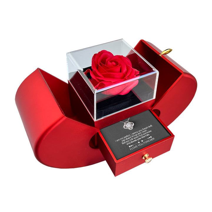 An meine Liebe Konservierte Rose & Halsketten-Set