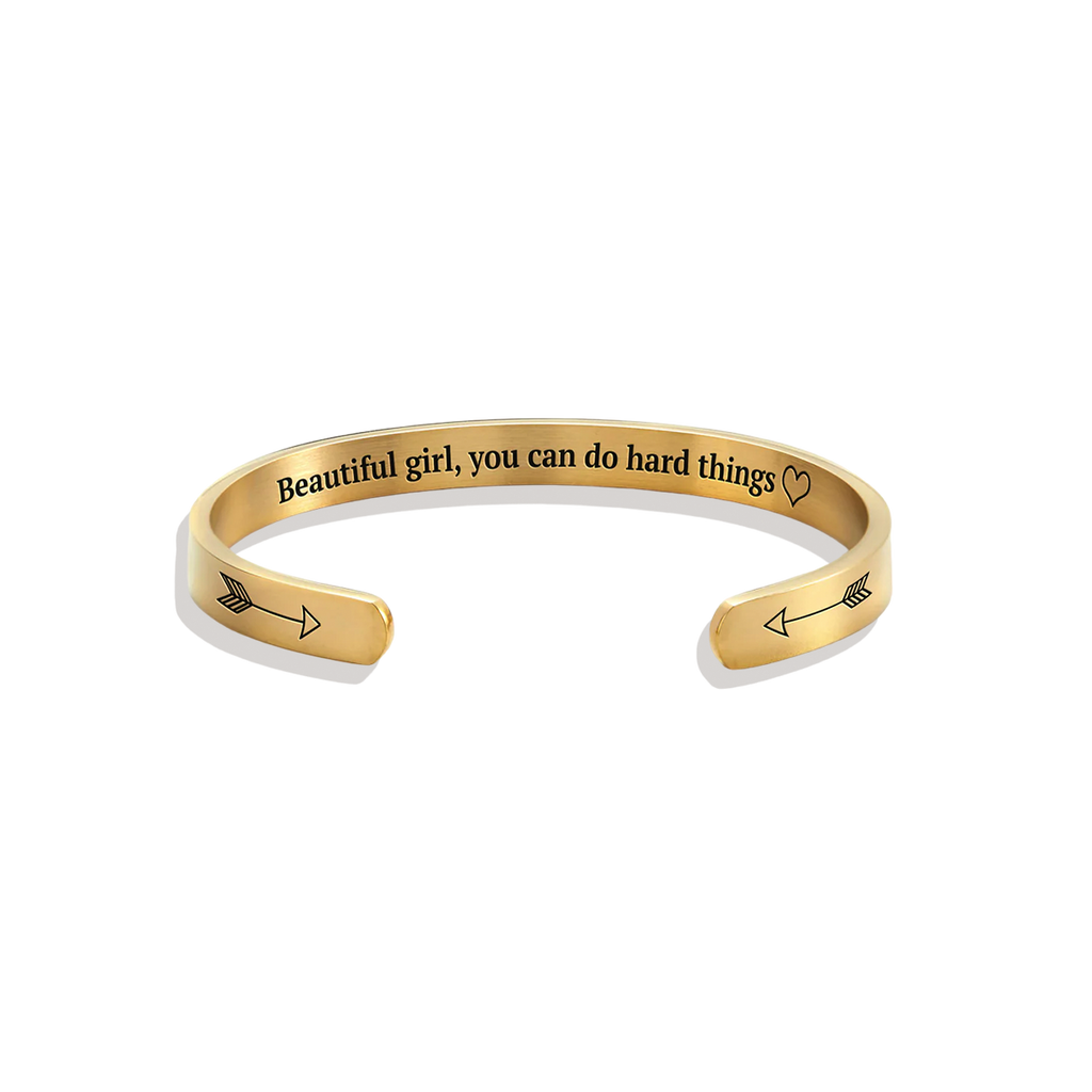 Schönes Mädchen, du schaffst schwere Dinge Manschettenarmband
