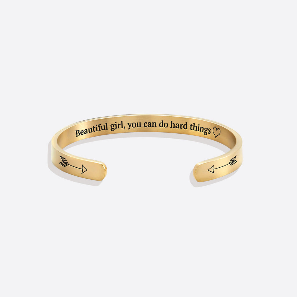 Schönes Mädchen, du schaffst schwere Dinge Manschettenarmband