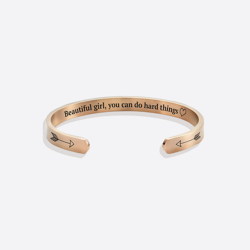 Schönes Mädchen, du schaffst schwere Dinge Manschettenarmband