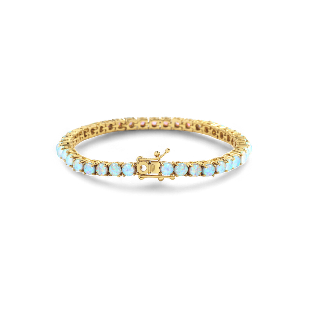 Tennisarmband mit blauem Opal