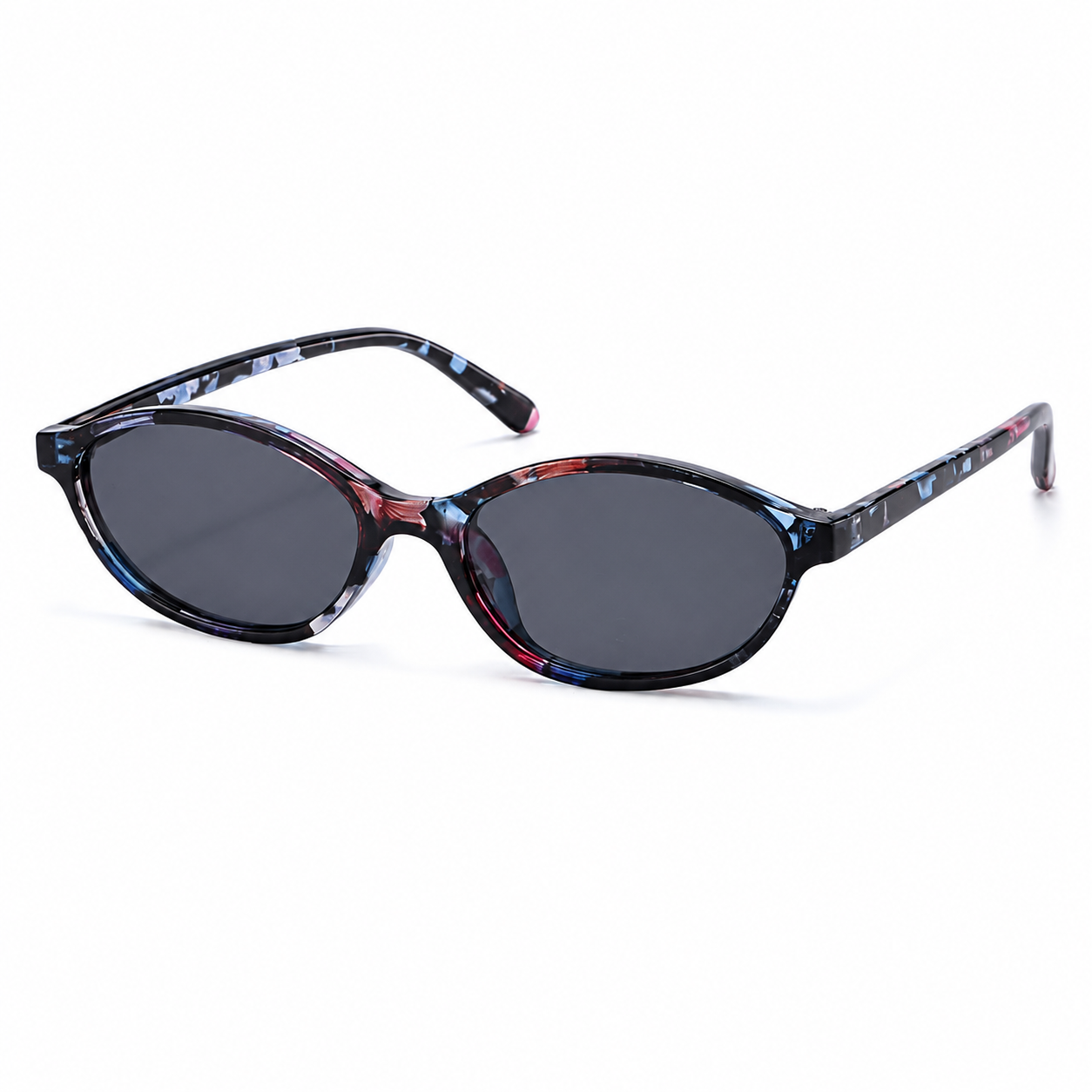 Lot de 3 lunettes de soleil ovales rétro Y2K pour femme – Lunettes de soleil fines années 90 avec protection UV