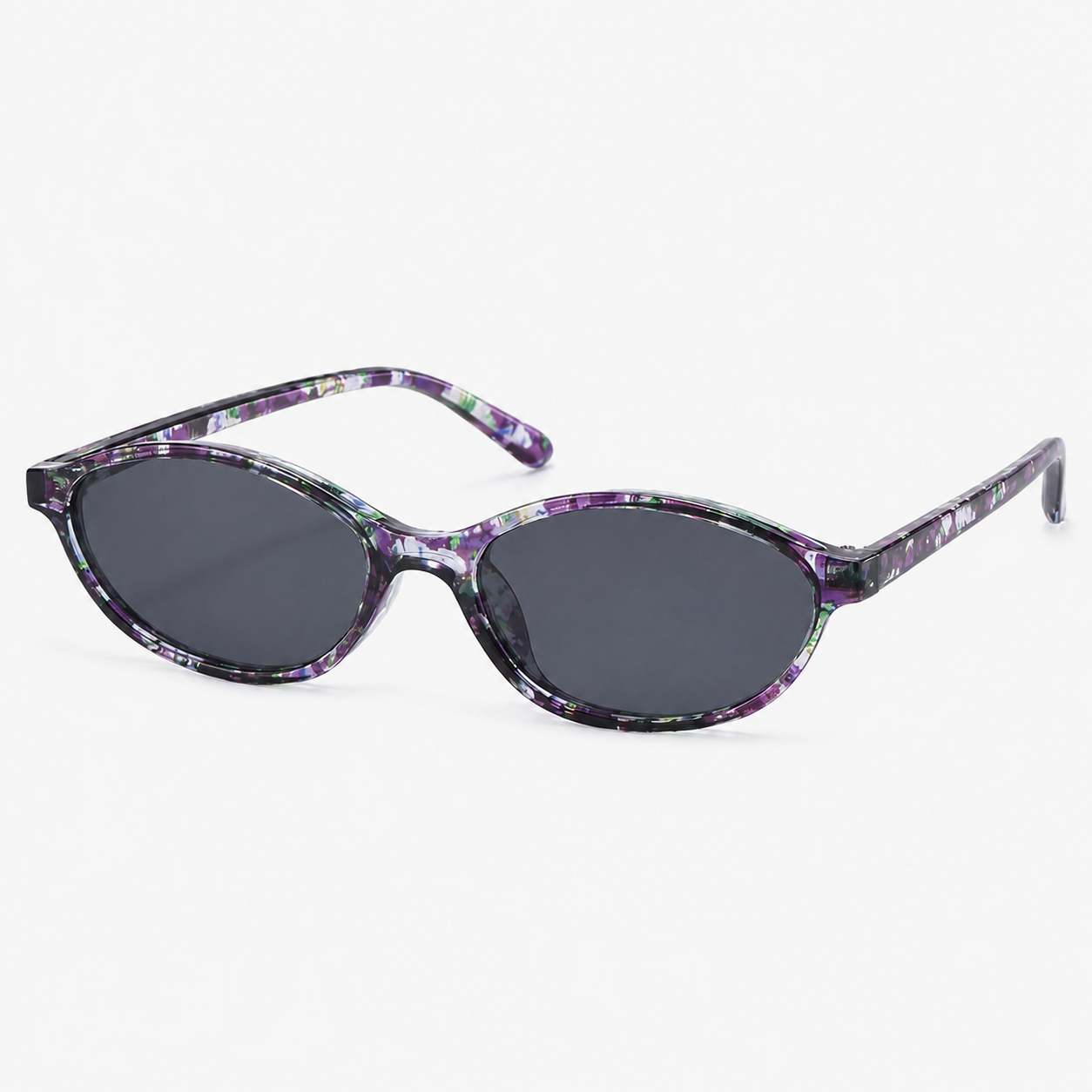 Lot de 3 lunettes de soleil ovales rétro Y2K pour femme – Lunettes de soleil fines années 90 avec protection UV