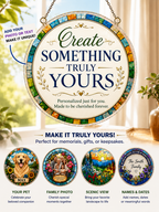 Custom Puzzle Suncatcher for Pets, Family, Couples & Memorials