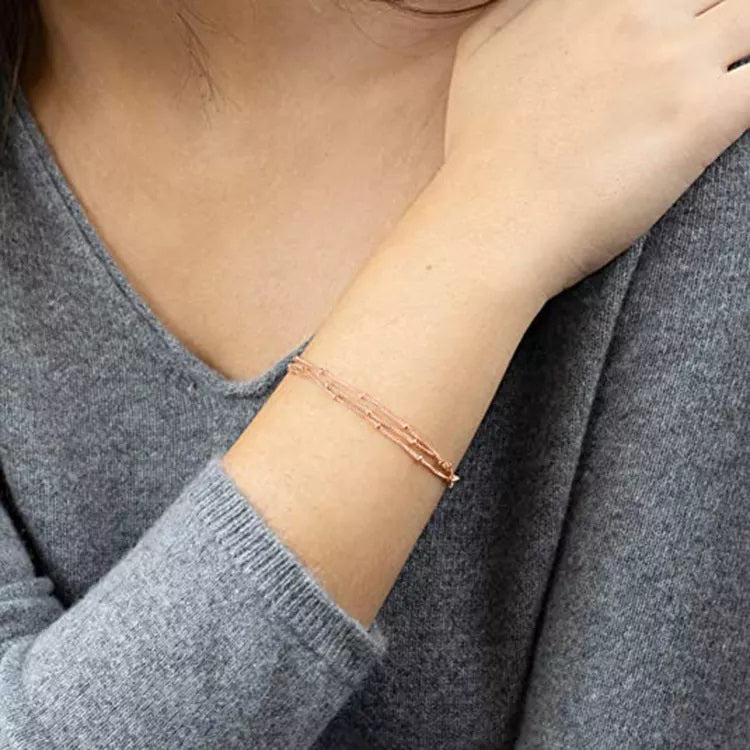 Dreilagiges Satellitenkettenarmband