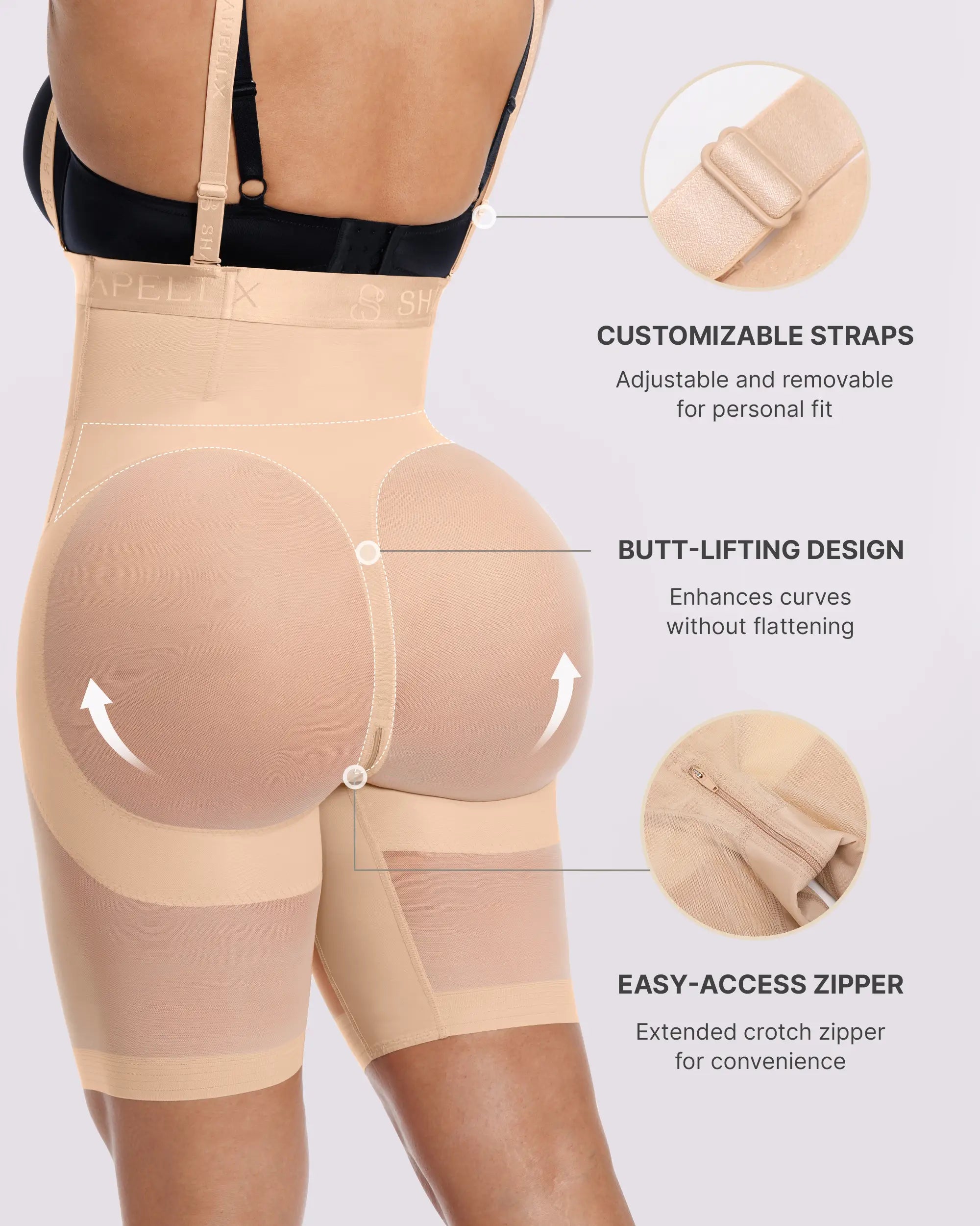 Luftige, bequeme High-Waist Bauch-weg-Shorts