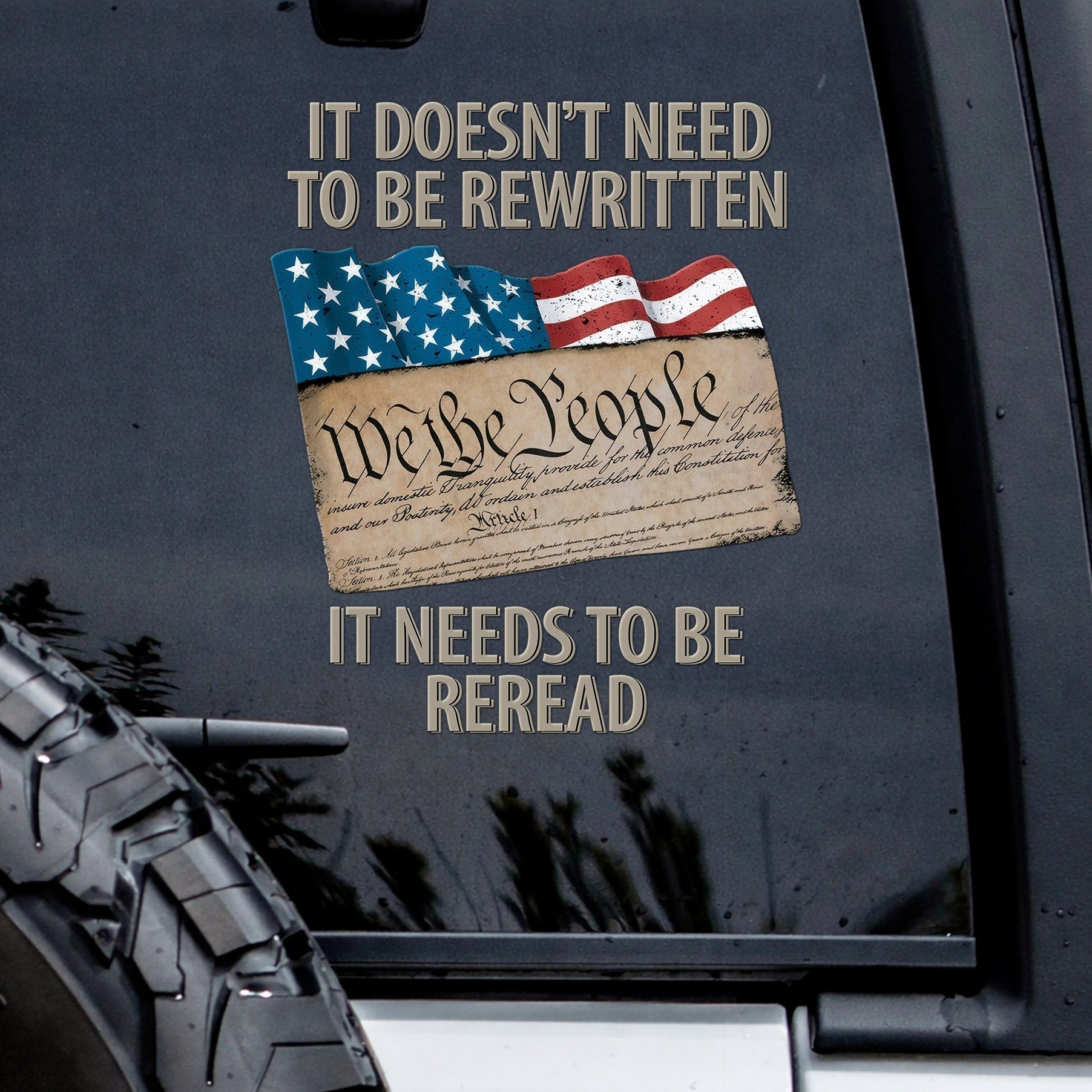 We the People Decal – 250th Anniversary USA, American Flag, 1776-2026 Sticker