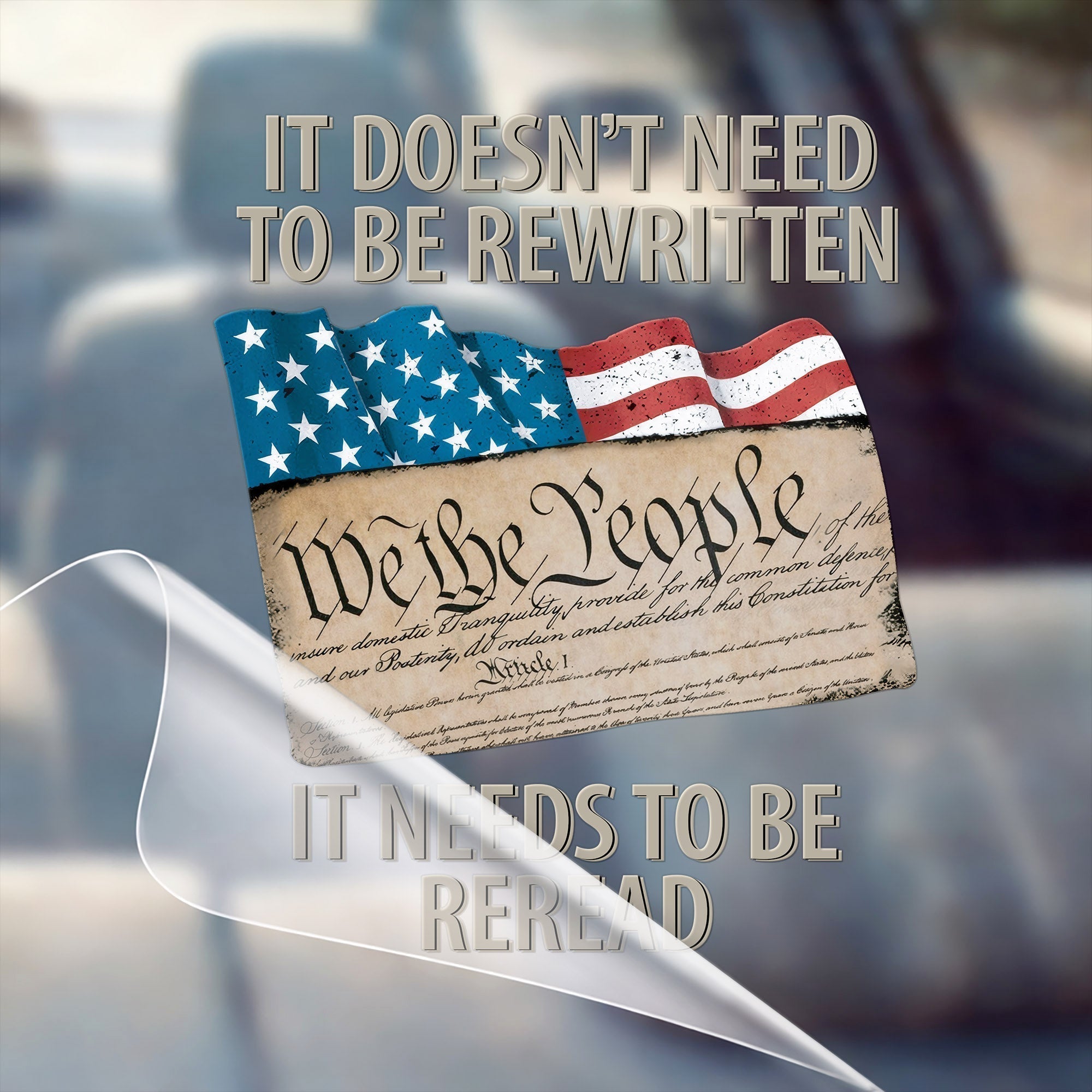 Décalque « We the People » – 250e anniversaire des États-Unis, drapeau américain, autocollant 1776-2026