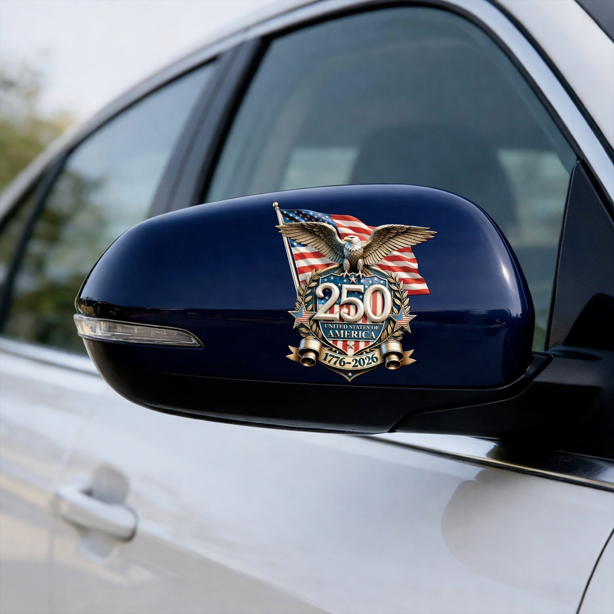 USA 250. Jubiläum Aufkleber – Adler, Flagge, 1776-2026
