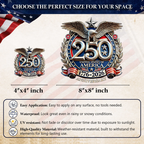🔥 OFFRE LIMITÉE – Autocollant 250e anniversaire Aigle Patriotique États-Unis d'Amérique