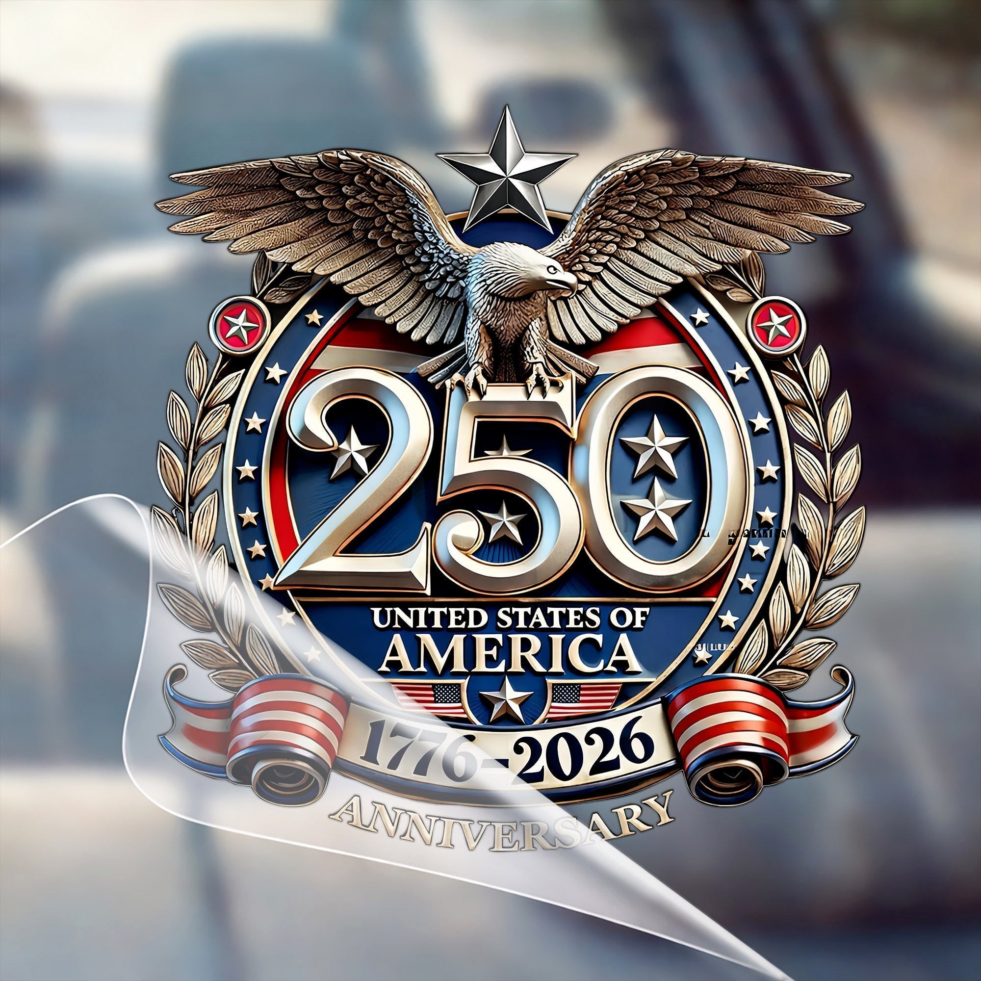 250th Anniversary Decal United States Of America Eagle Patriotic Car Decal