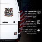 250th Anniversary Decal United States Of America Eagle Patriotic Car Decal