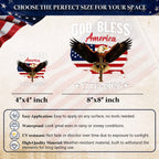 God Bless America 250th Anniversary Decal, Christian Eagle Patriotic Window Sticker
