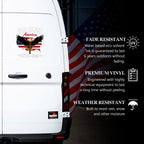 God Bless America 250th Anniversary Decal, Christian Eagle Patriotic Window Sticker