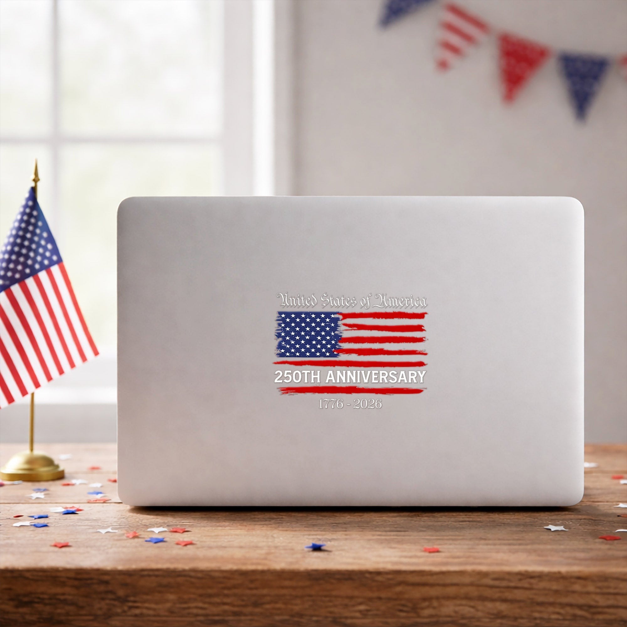 United States Of America 250th Anniversary Decal, Patriotic USA Car Sticker