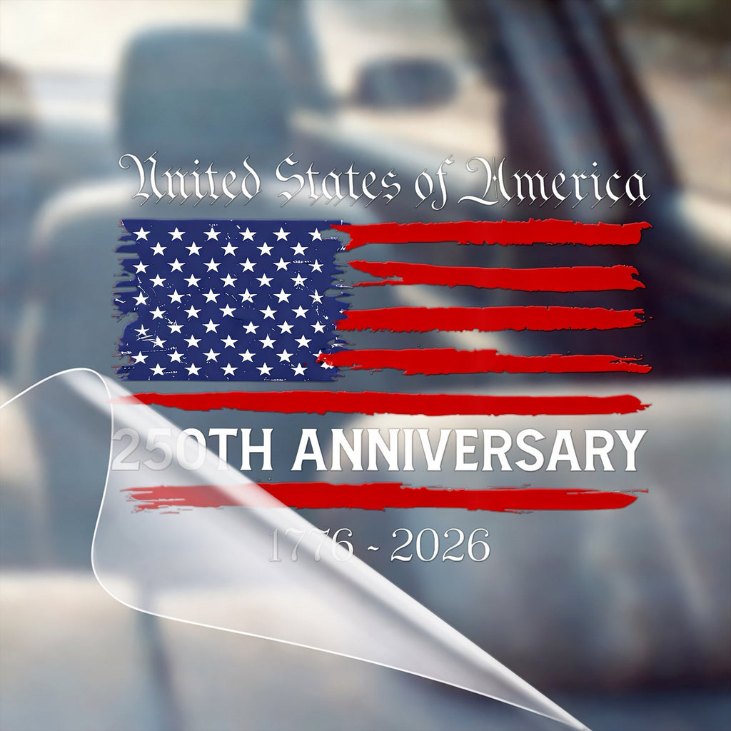 United States Of America 250th Anniversary Decal, Patriotic USA Car Sticker