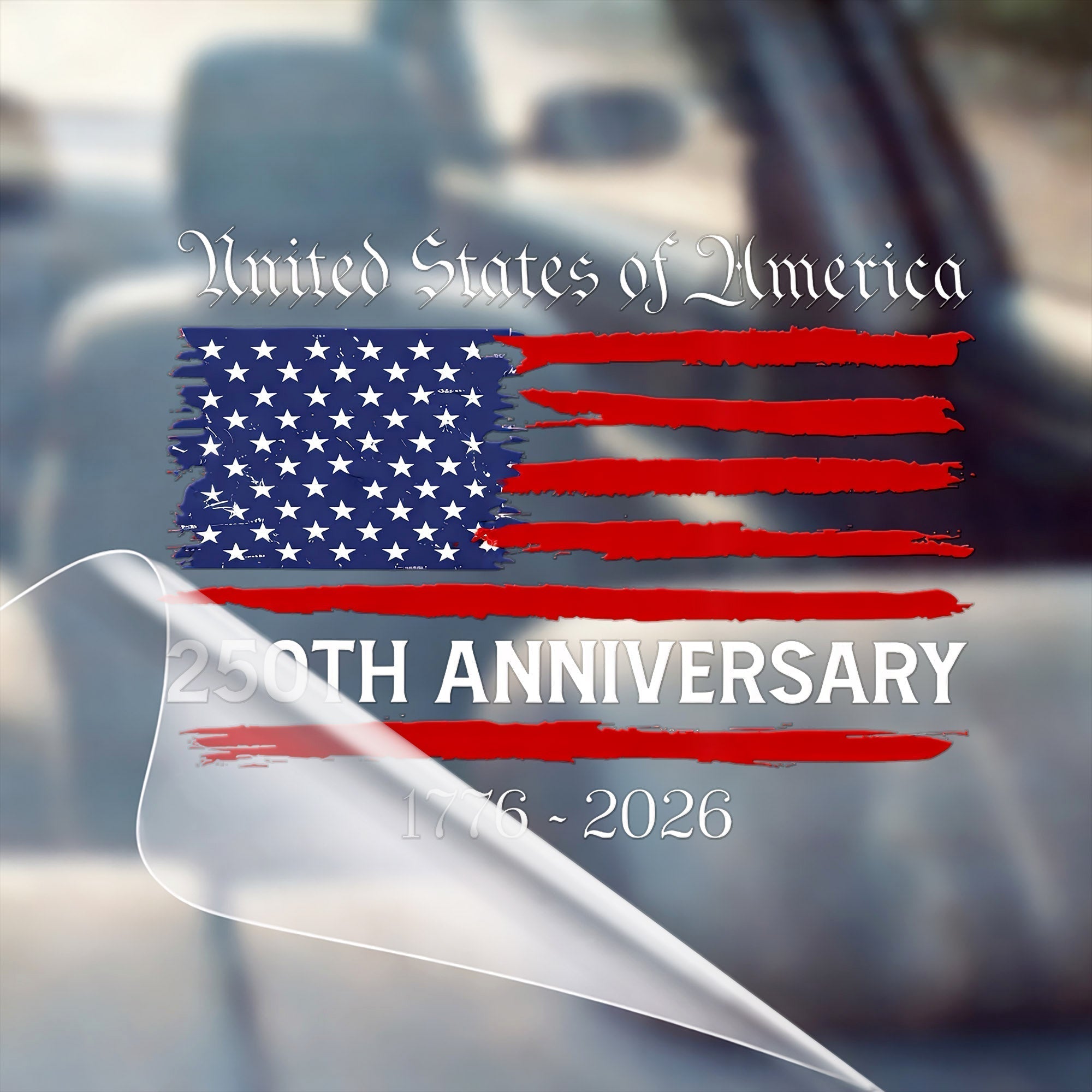 United States Of America 250th Anniversary Decal, Patriotic USA Car Sticker