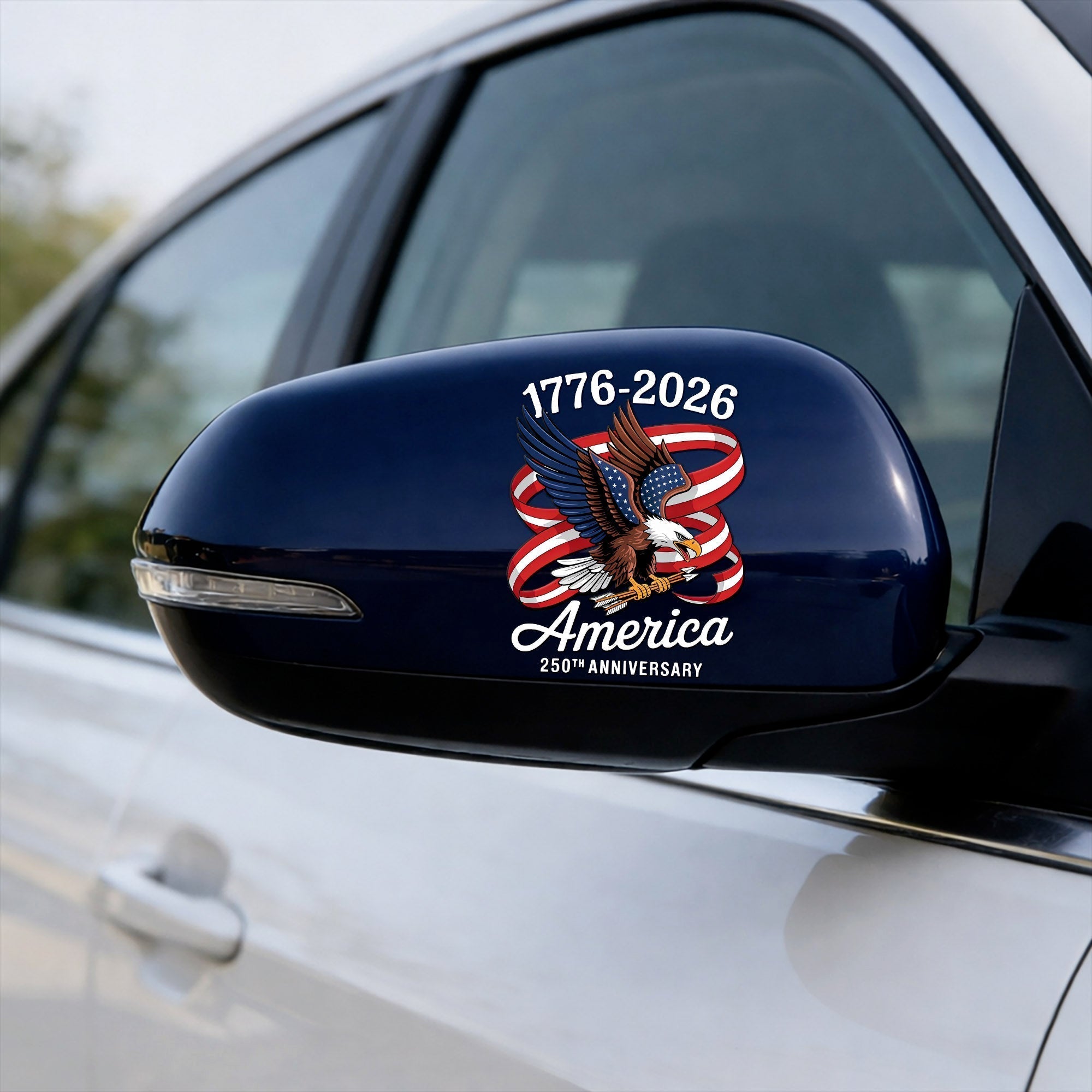 America 250th Anniversary Decal, Eagle Patriotic 1776 2026 Car Sticker