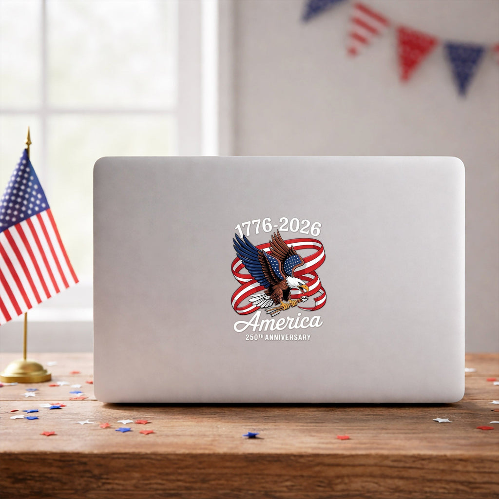 America 250th Anniversary Decal, Eagle Patriotic 1776 2026 Car Sticker