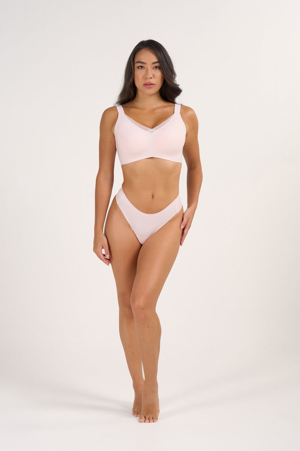 Wireless Support & Lift V-Neck Mesh Bra