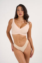 Seamless Soft V-Neck Wireless Full Support Jelly Bra