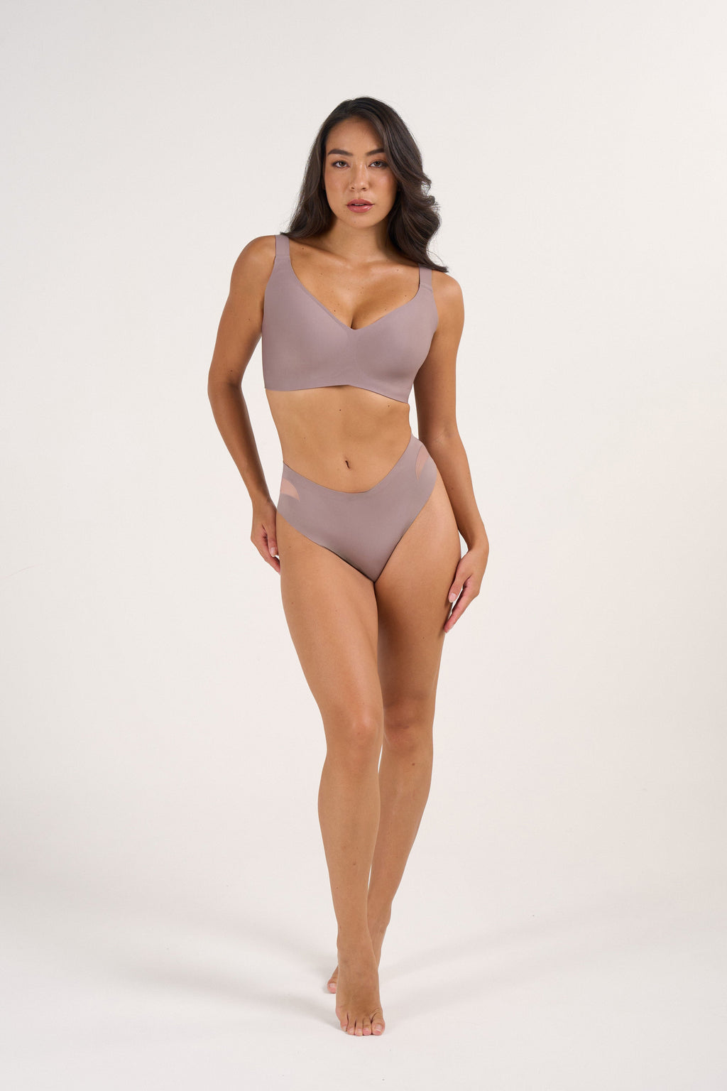 Seamless Soft V-Neck Wireless Full Support Jelly Bra
