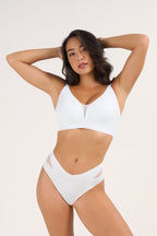 Support & Lift V-Neck Mesh Bra