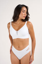 Support & Lift V-Neck Mesh Bra