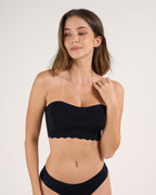 Scalloped Strapless Invisible Push Up Jelly Bra