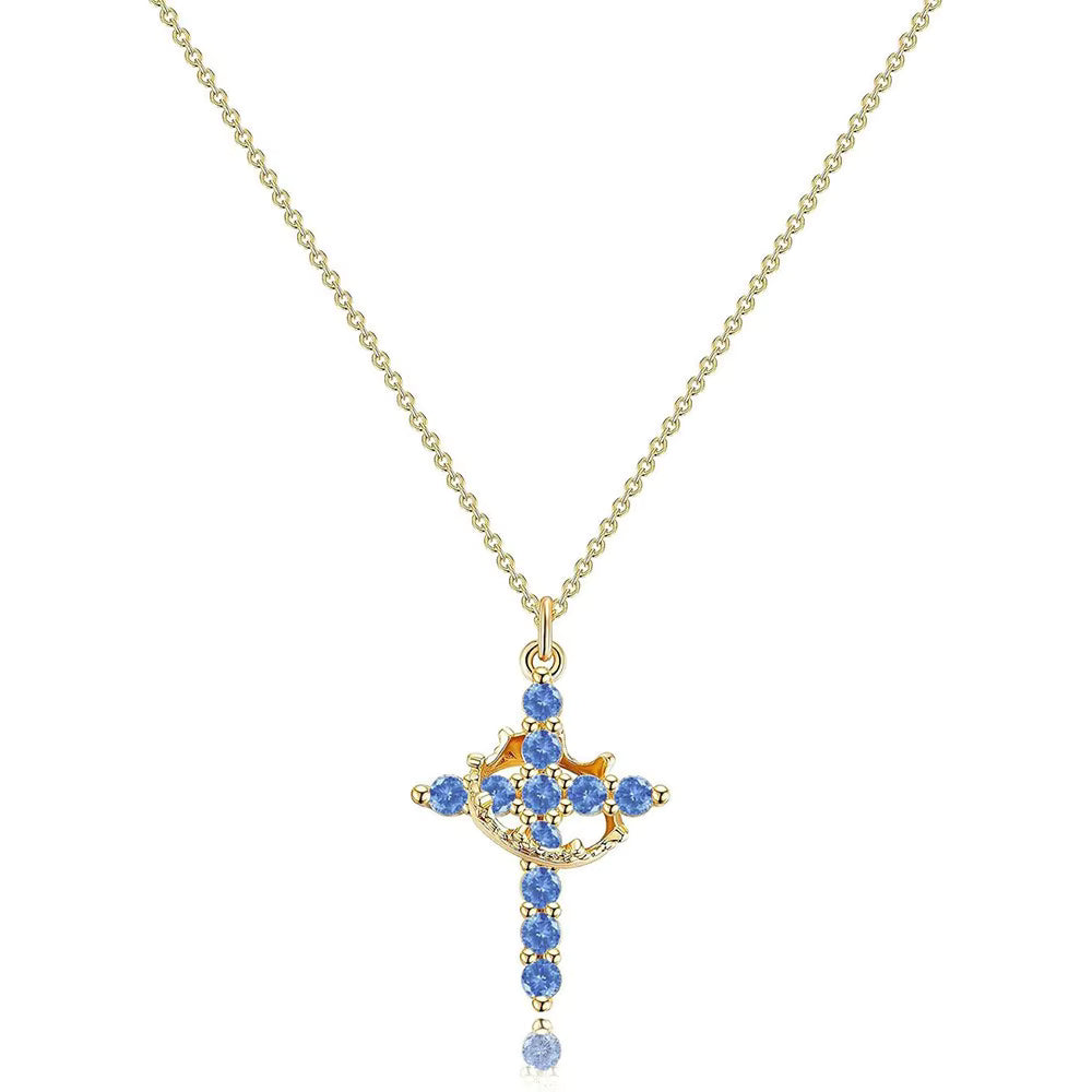 Le collier croix et couronne éternel