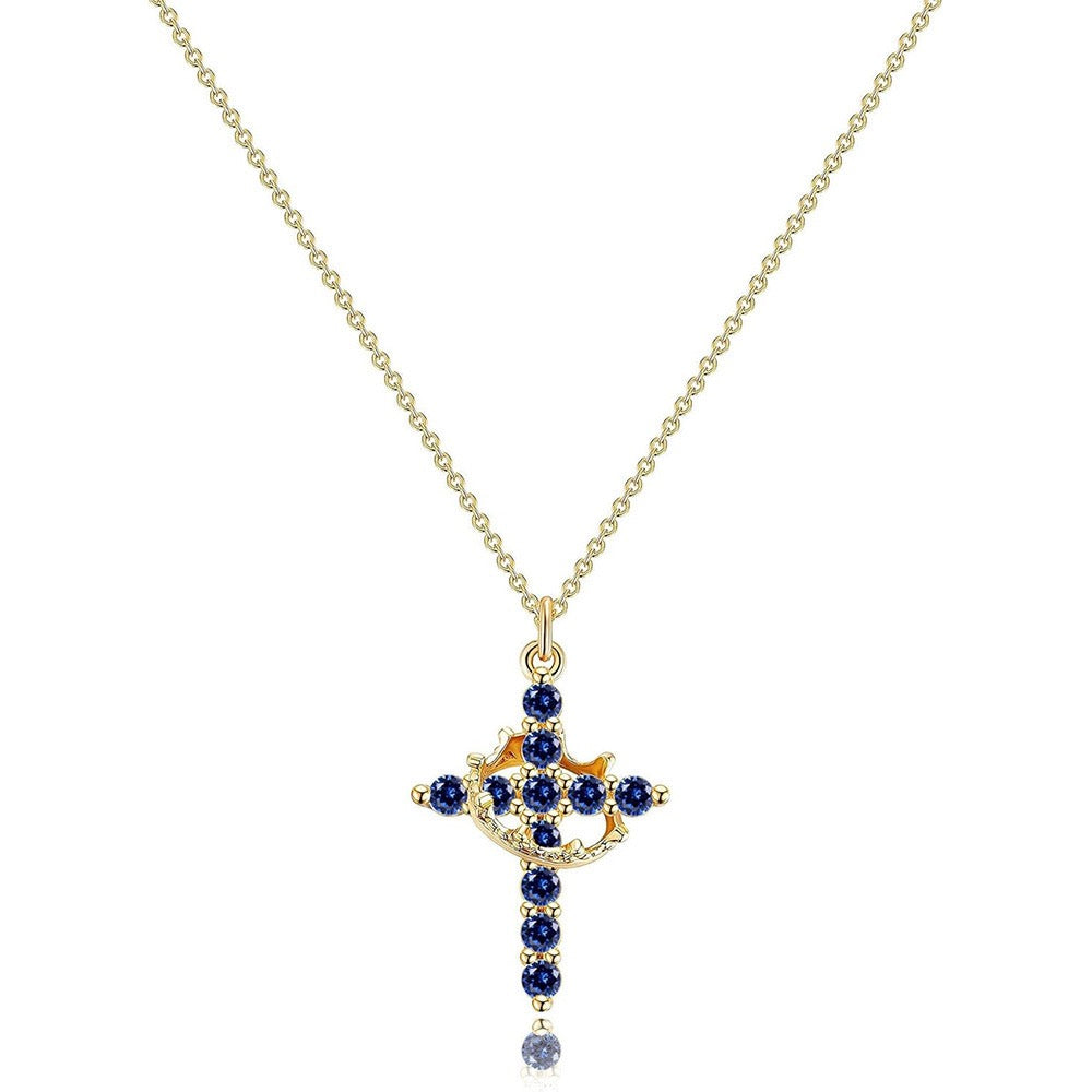 Le collier croix et couronne éternel