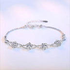 Crystal Floral Infinity Bracelet