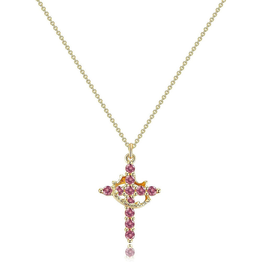 Le collier croix et couronne éternel