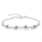 Crystal Floral Infinity Bracelet