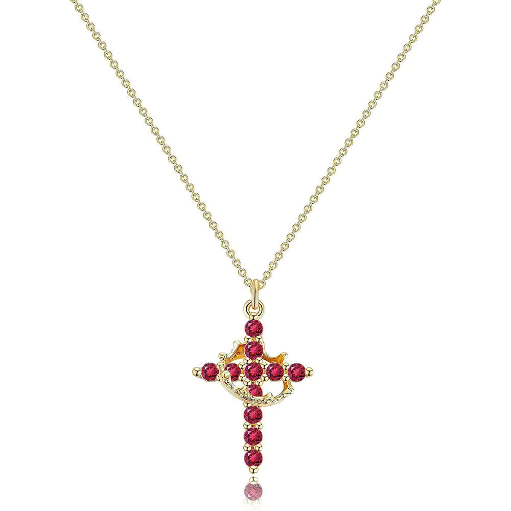 Le collier croix et couronne éternel