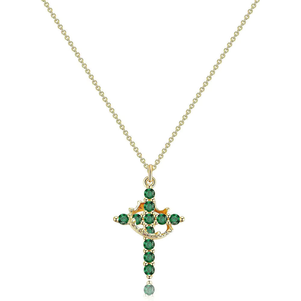 Le collier croix et couronne éternel