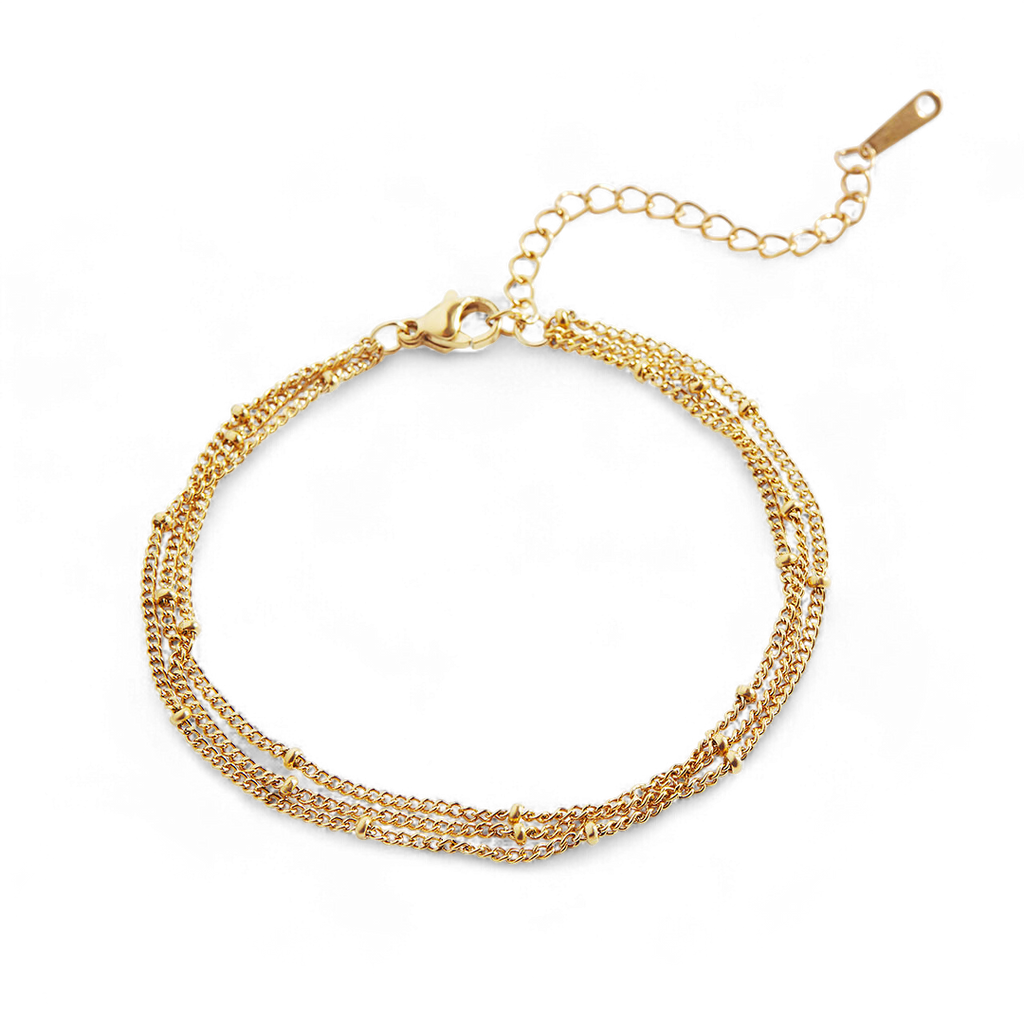 Dreilagiges Satellitenkettenarmband