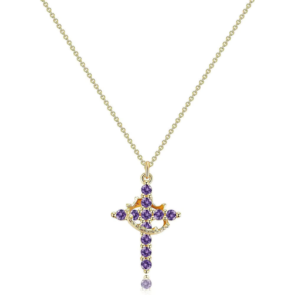 Le collier croix et couronne éternel