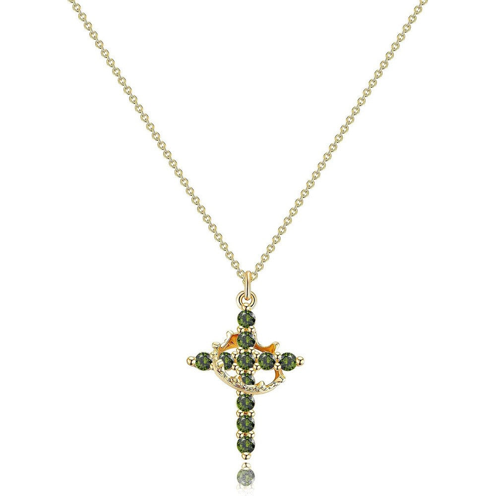 Le collier croix et couronne éternel