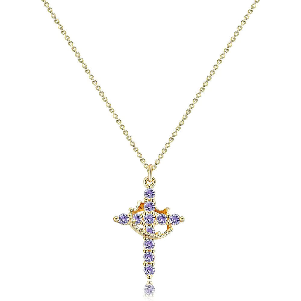 Le collier croix et couronne éternel