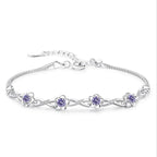 Crystal Floral Infinity Bracelet