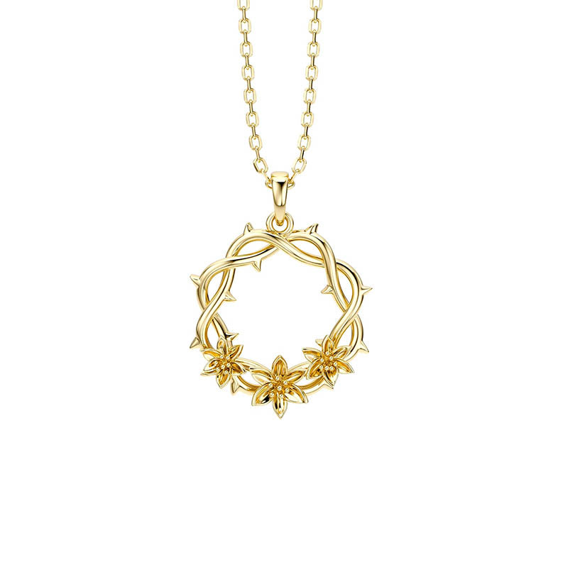Collier floral épines du Christ