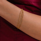 Dreilagiges Satellitenkettenarmband