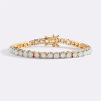 Tennisarmband mit blauem Opal