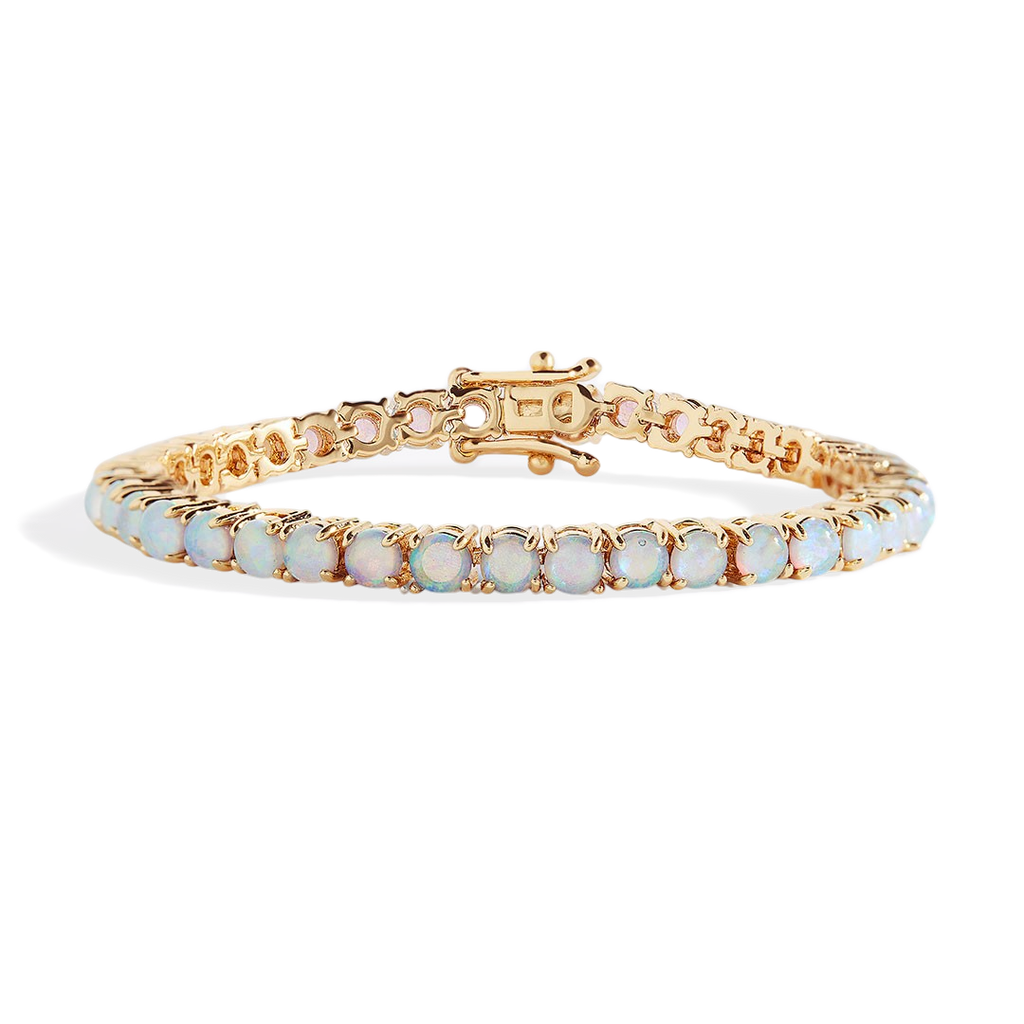 Tennisarmband mit blauem Opal