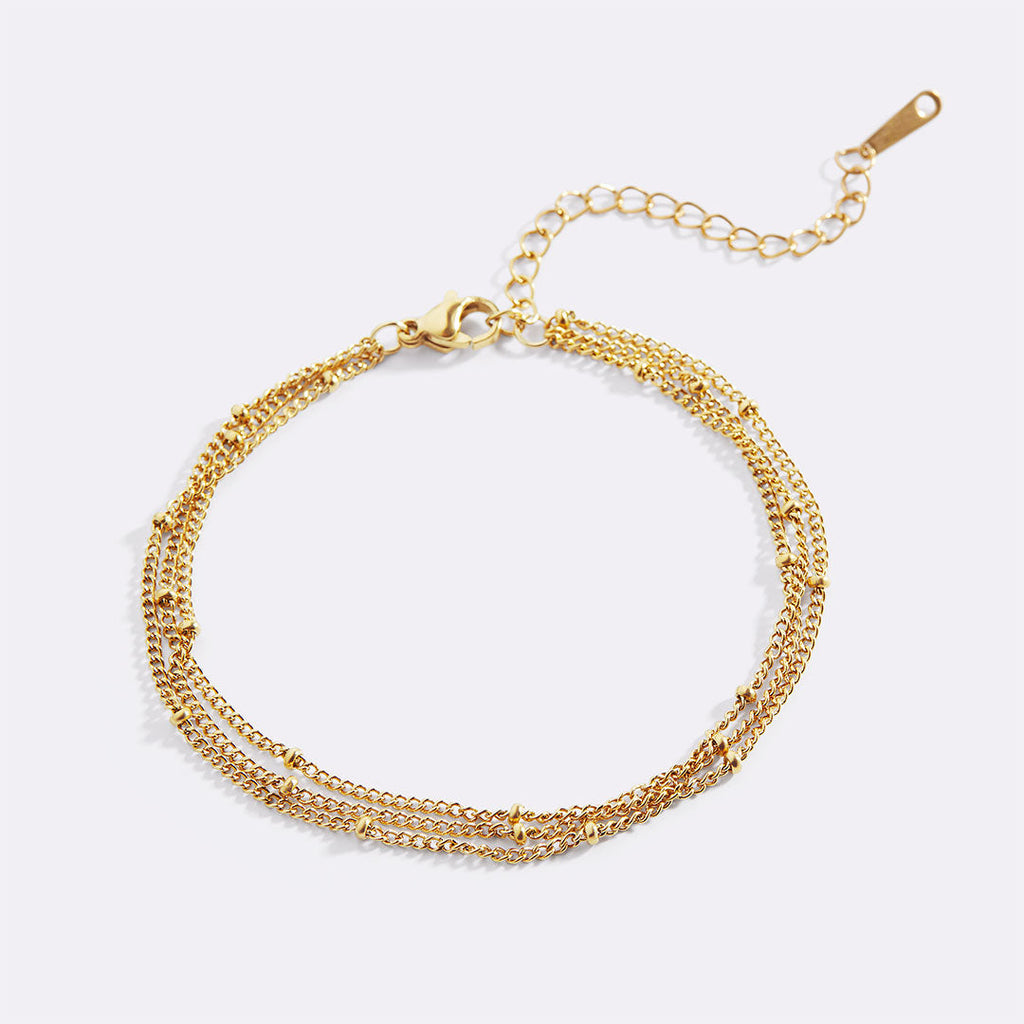 Dreilagiges Satellitenkettenarmband
