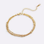 Dreilagiges Satellitenkettenarmband